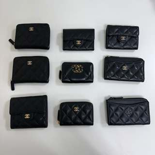 【𝐂𝐚𝐬𝐞𝐬】 Chanel 黑色小皮件短夾 歐洲精品代購