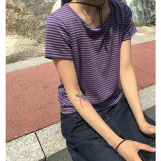 Codibook｜韓國 DAILYJOU 條紋短袖圓領T恤［預購］長袖上衣 T恤 女裝