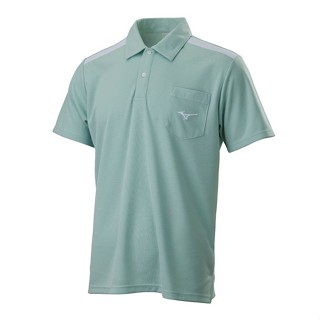 Mizuno 美津濃 男子POLO衫 短T 上衣 吸汗速乾 抗紫外線 湖水綠 32TAB01531