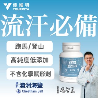 優維特 VITA 機能型 鹽錠 Salt Tablet 500mg 100顆 健身 登山 生酮 電解質 伯格 Berg