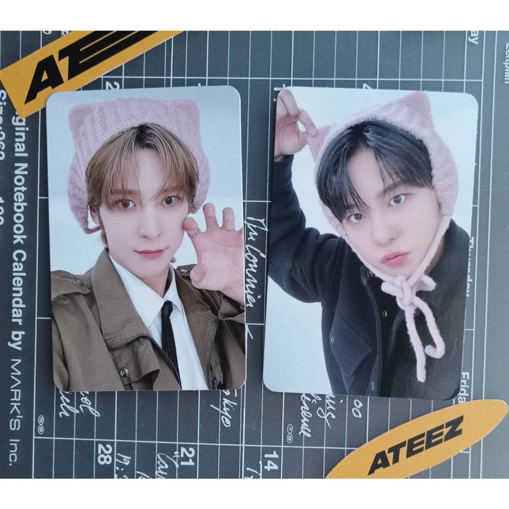 ATEEZ 潤浩 鍾浩  Fromm store 預購特典 可愛貓咪耳朵 小卡 二張合售