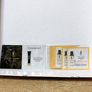 YSL試用包 恆久完美無瑕持妝粉底LN4、名模肌密光燦水凝露、仙人掌精華