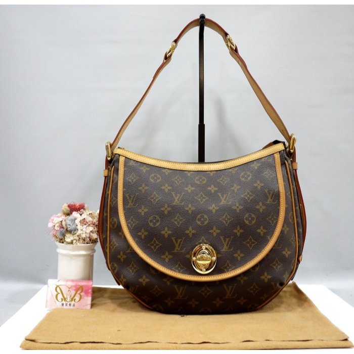 ☆優買二手精品名牌店☆ LV M40075 原花字紋老花 金釦 拉鍊 肚臍包斜背包肩背包月亮包 美品