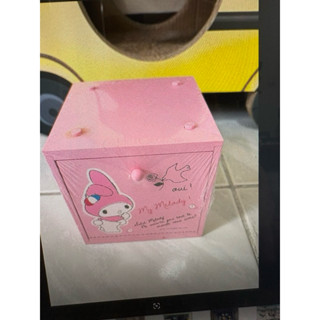 美樂蒂木製一格桌上收納盒（有小髒汙）