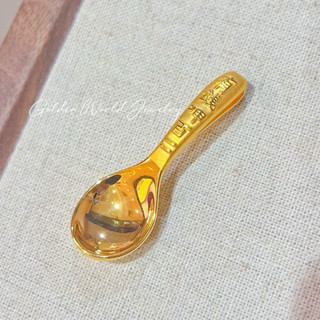 金世界珠寶｜黃金9999《有錢呷百二金湯匙》金湯匙 寶寶 滿月禮 黃金湯匙 呷百二 送禮 周歲 彌月禮 彌月