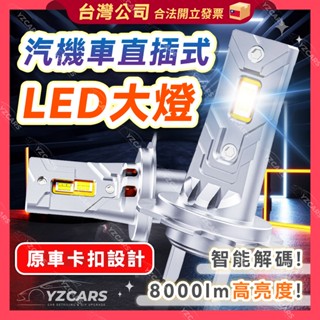 ⚡️隔日到貨⚡️直插式LED大燈 汽車大燈 直上型 超亮LED大燈 車燈 機車大燈 頭燈 H4 H7 H1 改裝大燈