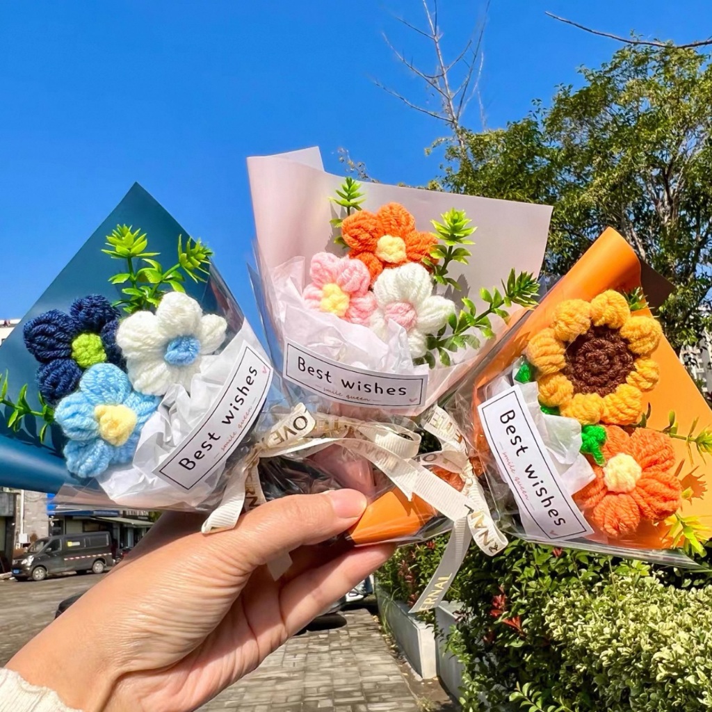 🔥24H寄出🔥編織向日葵 畢業花束  迷你花束 小乾燥花 袖珍花 迷你乾燥花 迷你小花束 迷你永生花 小束花束 小花束
