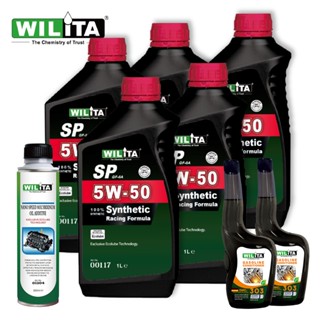 【WILITA 威力特】效能在線5W50汽車機油保養組 (針對高負荷設計，厚實油膜完美保護，高溫穩定不劣解)(汽油車)