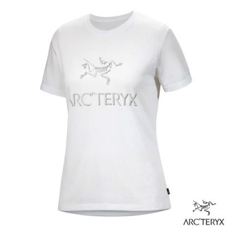 【ARCTERYX 始祖鳥】女 純棉輕量透氣 圓領短袖排汗衣 登山上衣 運動休閒衫 T恤 白光白 X000008135
