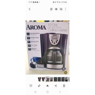 AROMA 自動磨豆美式咖啡機 ACM-900GM 玻璃壺 近全新 試煮一次確認機器正常 附原盒 990讓