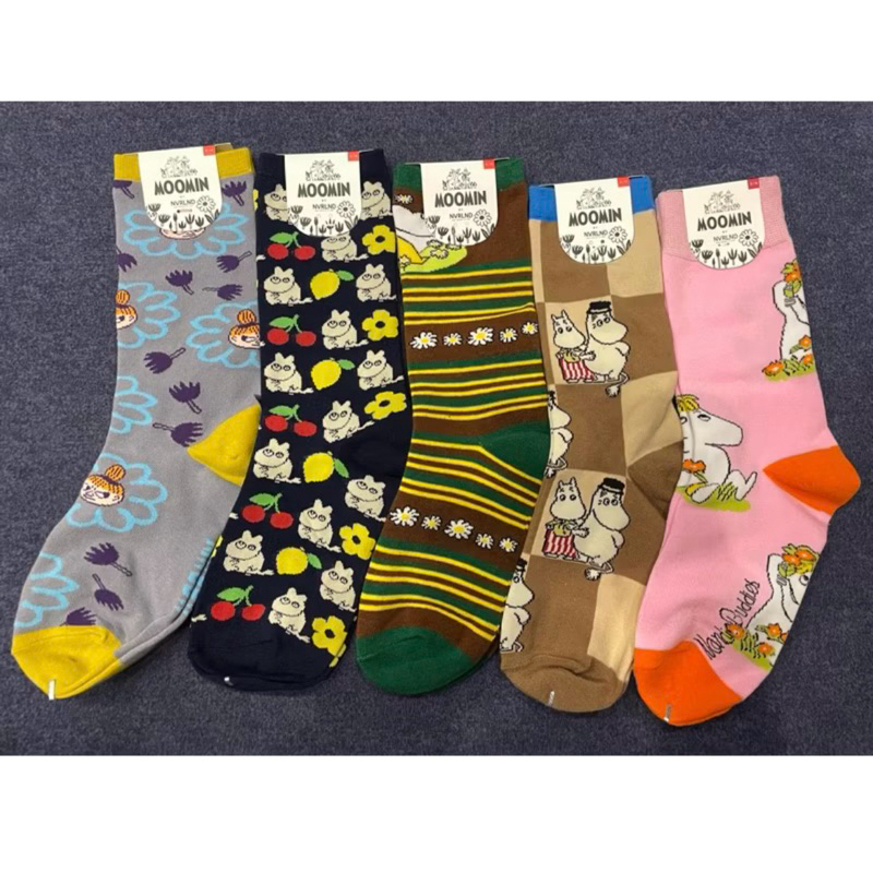 台灣現貨-《B》姆明moomin嚕嚕米亞美小不點中筒襪日本原單進口卡通潮襪中筒襪短襪