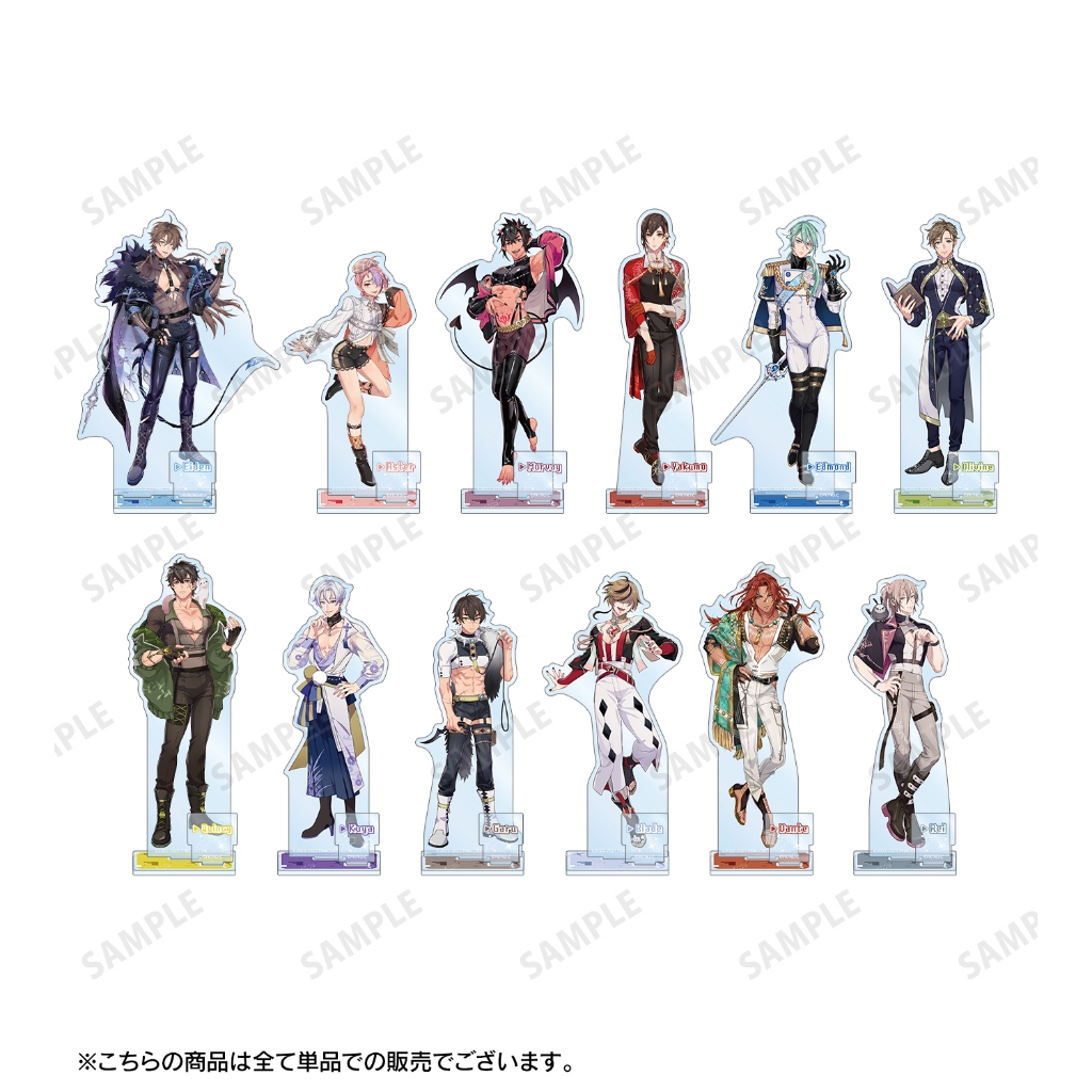 AMNIBUS 日本精品 《新世界狂歡 組合式BIG壓克力立牌 伊得 艾斯特 墨菲 八雲 艾德蒙特 奧利文 崑西 玖夜 可爾 布儡 啖天 歛》 6/6截止 8月預購