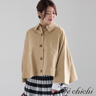 Te chichi 短版口袋翻領斗篷式設計夾克(0F000564810)