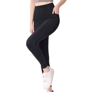 SWEAR 思薇爾 U got fit系列 L-XL 彈力 修飾 貼身 素面 高腰 九分 外搭 運動 長褲 (黑色)