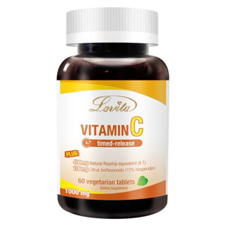 【素食】Lovita 愛維他 長效緩釋型維生素C 1000mg (維他命C) (60顆）