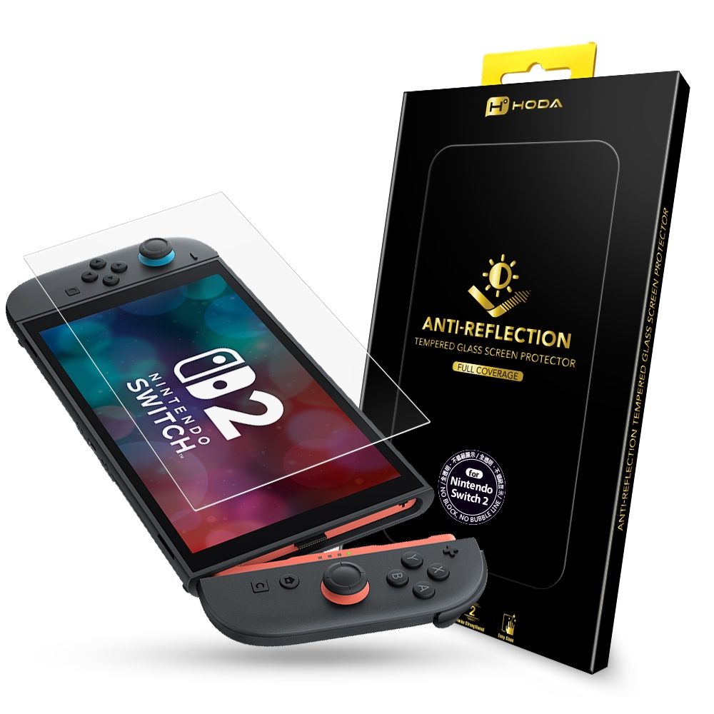 HODA 任天堂 Nintendo Switch 2 / Switch OLED AR抗反射玻璃貼