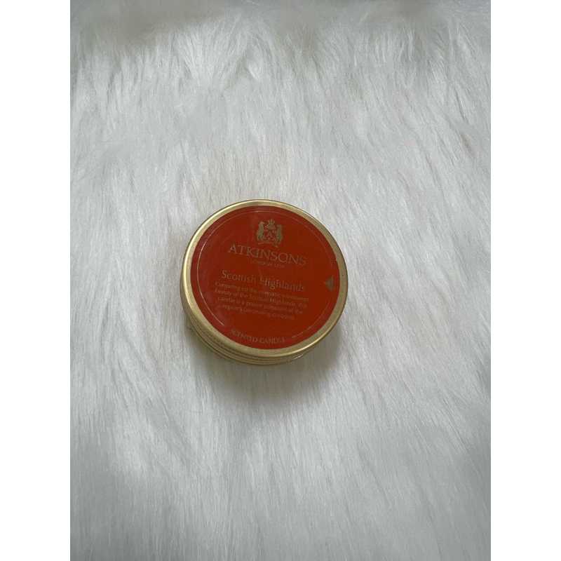 ATKINSONS阿特金森 蘇格蘭高地香氛蠟燭30g(杜松子與橡木）原廠公司貨專櫃小樣試用品試用包旅行裝中文標
