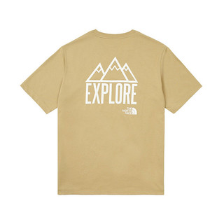 美國[The North Face] U RLX EXPLORE S/S TEE G 中性短袖快乾T 卡其