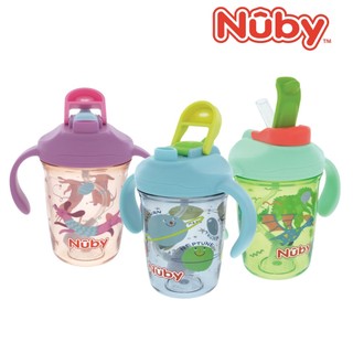 【Nuby】雙飲學習杯 240ml｜直飲 吸管 多階段適用 寶寶學飲杯 防漏水杯