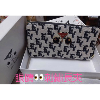 全新-EYE THEME眼睛包👀歐米直播平台購入轉售/刺繡長夾附禮盒🎁