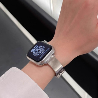 隔日到貨🚚 apple watch S10代 竹節錶帶 S9 蘋果 8 7SE 46mm 女士 金屬細錶帶