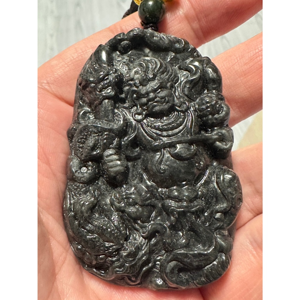 天然緬甸A貨翡翠 烏雞不動明王