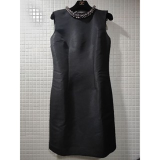 iRoo/黑色手工串珠/中長質感洋裝/Size： 36/禮服/ 適宴會party婚宴(材質有點厚)約9成新