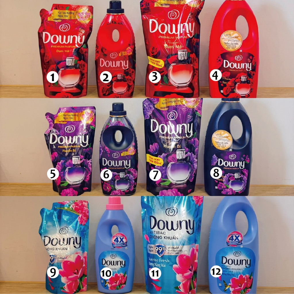 越-Downy 越南柔軟精750ml/800ml/1350ml/1800ml/3000ml 瓶裝補充包 香水