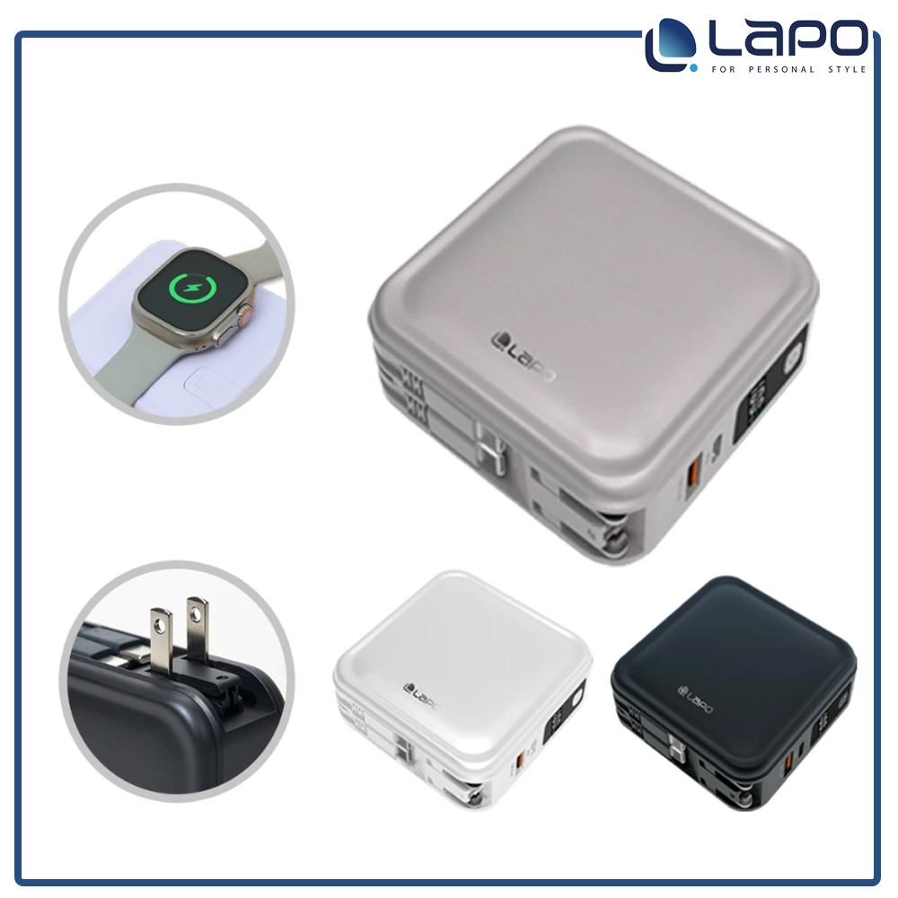 【LaPO】第三代10000mAh/37Wh無線快充行動電源 WT08 超進化適用 applewatch 快充 原廠商城