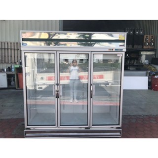 【全省二手傢俱 崇德旗艦館】三門玻璃冰箱-220V 冷藏冰箱 3門玻璃冰箱 展示冰箱 冷藏展示櫃 透明冰箱 營業用冰箱