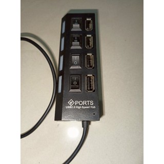 4孔USB高速集線器 SY-T7058 USB 2.0 4孔高速集線器 獨立開關 HUB 480Mbps 1140427
