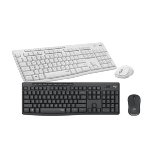 Logitech 羅技 【 MK295 無線 靜音鍵鼠組 】 代理商公司貨 石墨灰 - 珍珠白