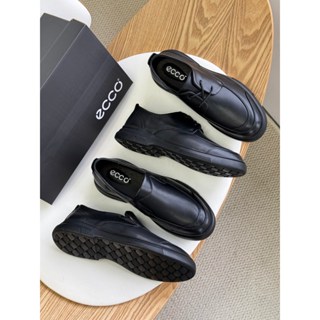 ECCO愛步透氣商務休閒皮鞋男鞋子適動混合面料進口胎牛皮39-44