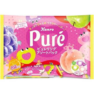 +爆買日本+(短效特價) KANRO 甘樂 Pure 大包裝 心型 果實軟糖 三角包 綜合水果風味 造型軟糖 日本進口