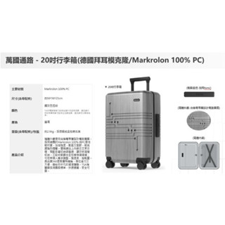 （正版現貨！！全新未開封）TSMC臺積電員工專屬 20吋行李箱(德國拜耳模克隆/Makrolon 100% PC)