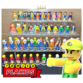 tomica 多美 PLAKIDS 小人 人形 展示架 人偶 警察 T君 P君 店員 救援 工人 階梯 模型 底座