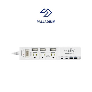 【Palladium】Palladium 4開3插3P 45W 氮化鎵USB超級閃充延長線 C-67PLC