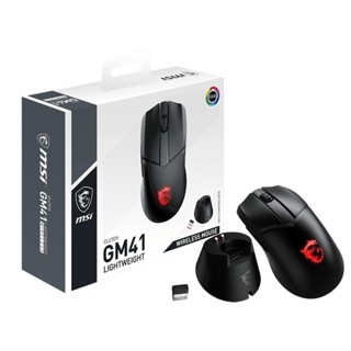 MSI 微星 CLUTCH GM41 LIGHTWEIGHT 無線電競滑鼠/20000Dpi/輕量化/附充電基座/RGB