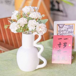 模擬康乃馨 捧花 不凋花 永生花 婚禮佈置 手作素材 攝影道具 新娘捧花 乾燥花束 仿真花
