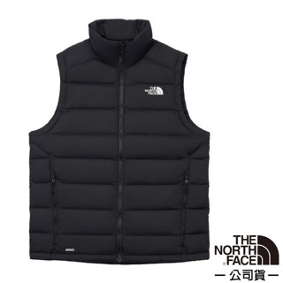 【美國 The North Face】男 舒適保暖 立領羽絨背心 550FP 拉鍊開襟背心 登山中層/宇宙黑 88R6