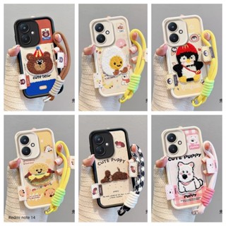 刺繡皮紋掛繩手機殼 防摔殼 Redmi note 14 13 pro + 11S 10 5G 10S 保護殼