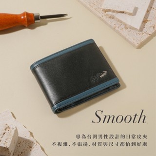 Crocodile 鱷魚皮件 中性皮夾 真皮短夾 雙鈔拉鍊 9卡中翻子夾 Smooth系列-0103-11802-黑色