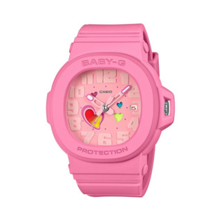 CASIO 卡西歐 BABY-G 迷人魅力 繽紛可愛心錶款 阿拉伯數字顯示粉紅 BGA-10-4A/42.1mm