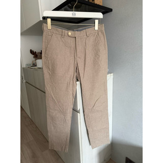 ［Massimo Dutti］slim fit亞麻色西裝褲- 男