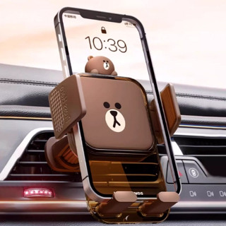 【最低價秒出貨】 LINE FRIENDS 汽車手機支架 車用手機架 汽車手機架 出風口手機架 手機支架 導航 熊大