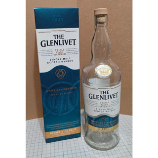 GLENLIVET 格蘭威特 三桶陳釀 珍稀雪莉桶單一麥芽威士忌 1公升 空酒瓶+空盒