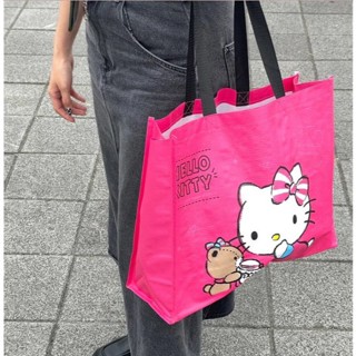 正版授權 Hello Kitty 編織購物袋 廚房組 三麗鷗 sanrio
