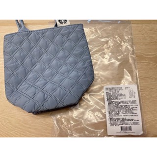 全新 星巴克灰藍雙線絎縫隨行杯袋 #帆布#手提#飲料#咖啡