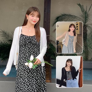 CCGIRL中大尺碼 夏日開襟針織短版/長板罩衫小外套-共3色-適L～5L《31468短/31560長》大尺碼外套