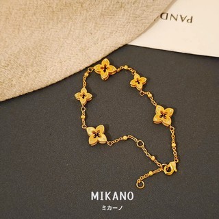 MIKANO 24H發貨 18k真金 厚鍍工藝 高品質 經典 輕奢鐳射 雙面四葉草 手鏈 手鍊女 高級 時尚 精緻 手環